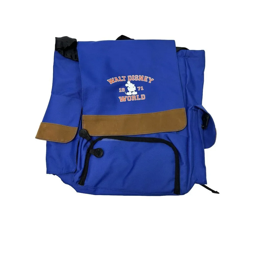 Walt Disney World Backpack Travel Bag Mickey Mouse 1971 Anniversary Edition BLUE